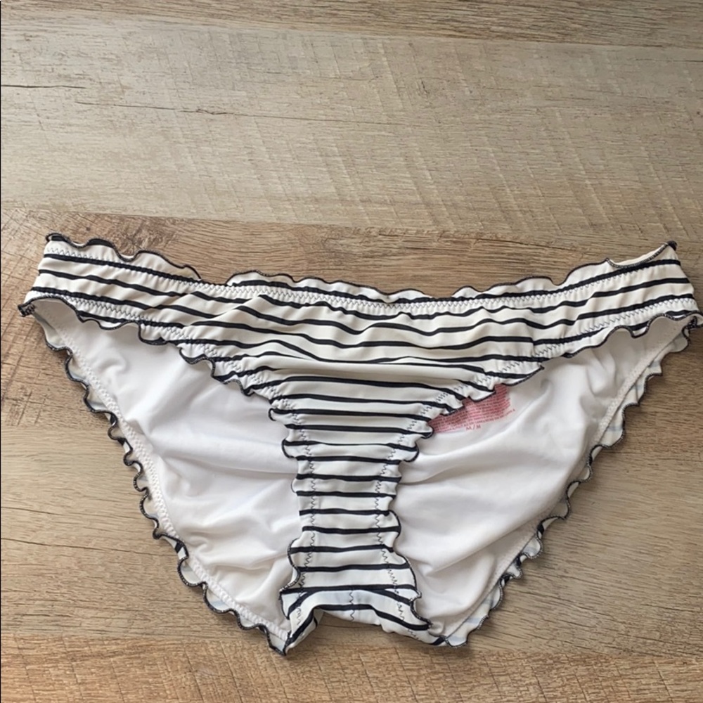 White/Black StVictoria Secret Swim Bottoms - M